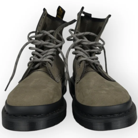 Dr. Martens 1460 Milled Nubuck Leather Ankle Boots Grey US Mens 4 / Womens 5 New